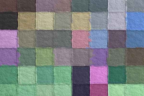 Padrão Quadrado Colorido Com Fundo Textura Áspera Parede Textura Fundo — Fotografia de Stock