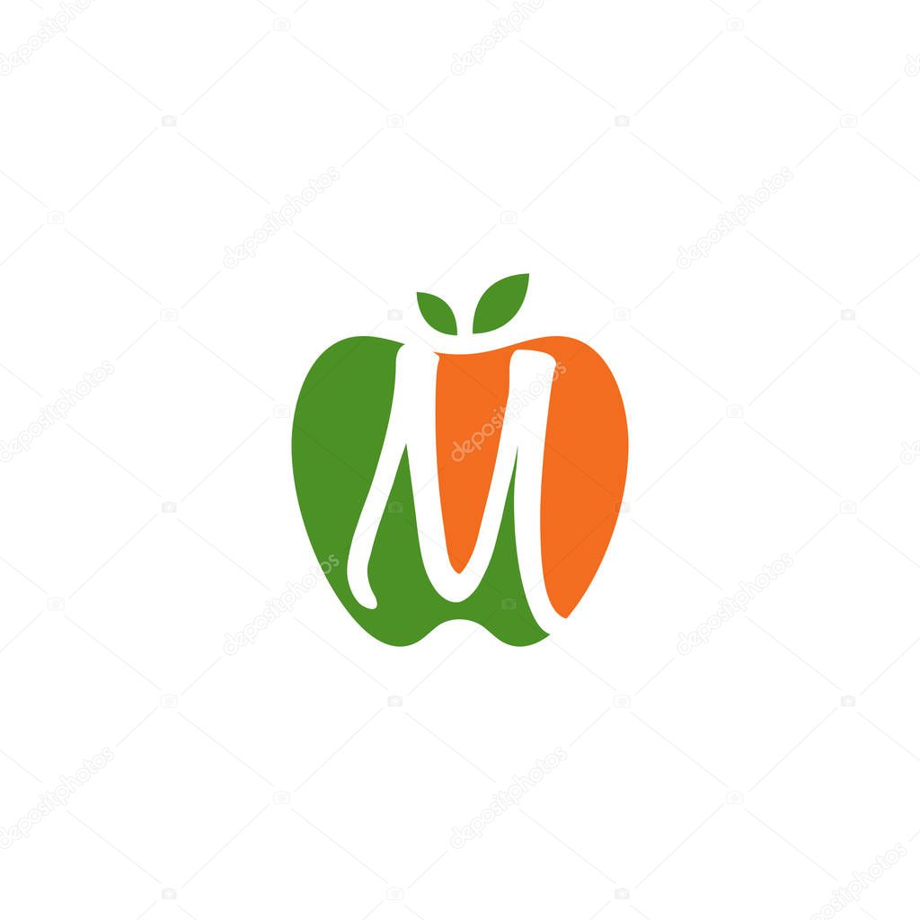 M  Letter logo icon design template elements