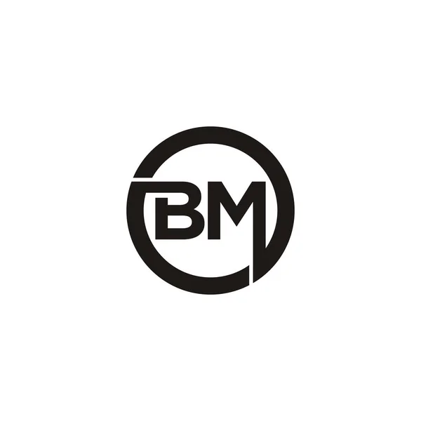 Bm b m letter logo with color block design Vector Image