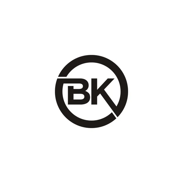 Bkレターロゴアイコンデザインテンプレート要素 — ストックベクタ