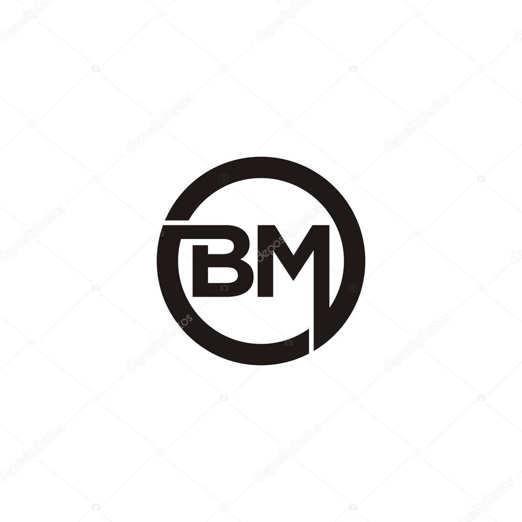 BM  Letter logo icon design template elements