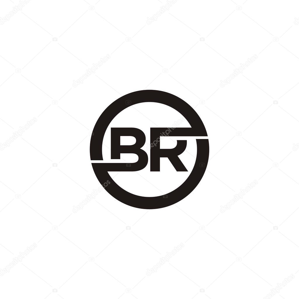 BR  Letter logo icon design template elements