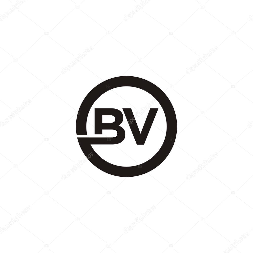 BV  Letter logo icon design template elements