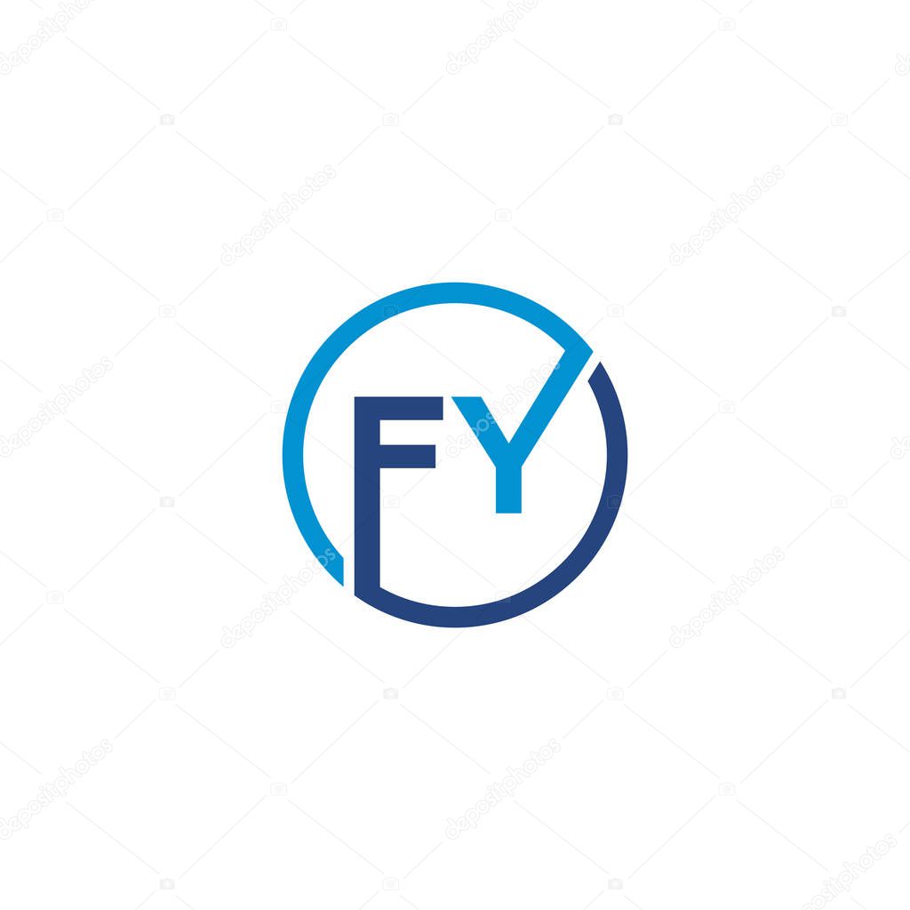 FY  Letter logo icon design template elements