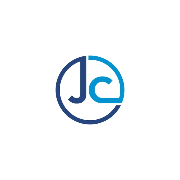 Jcレターロゴアイコンデザインテンプレート要素 — ストックベクタ