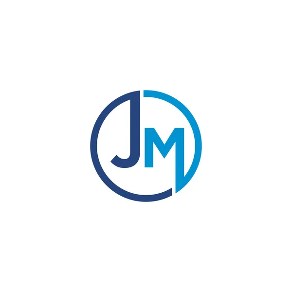 Jmレターロゴアイコンデザインテンプレート要素 — ストックベクタ