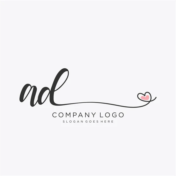 Початковий Дизайн Логотипу Почерку Колом Дизайн Beautyful Логотип Ручної Роботи — стоковий вектор
