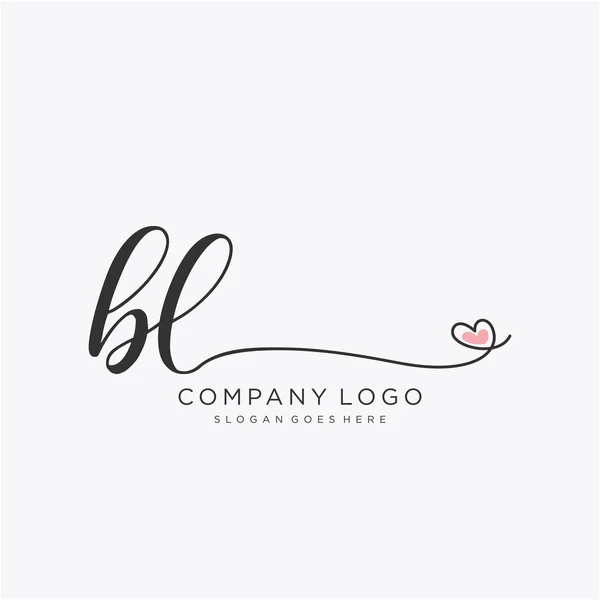 Initiale Handschrift Logo Design Mit Kreis Schönes Design Handgeschriebenes Logo — Stockvektor