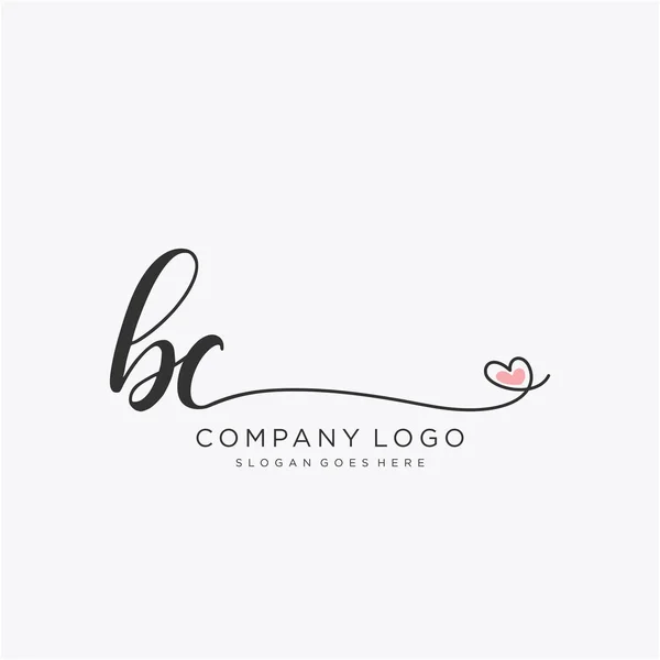 Création Initiale Logo Manuscrit Avec Cercle Logo Écrit Main Pour — Image vectorielle