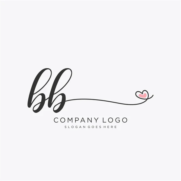 Diseño Inicial Del Logotipo Escritura Mano Con Círculo Diseño Hermoso — Vector de stock