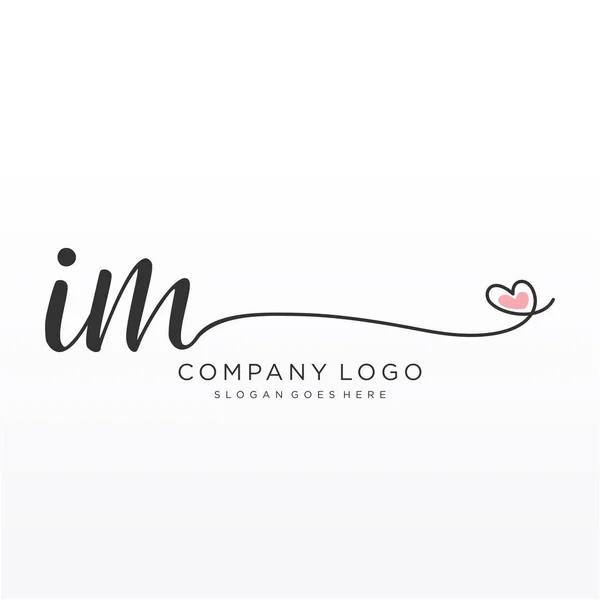 Diseño Inicial Del Logotipo Escritura Mano Con Círculo Diseño Hermoso — Archivo Imágenes Vectoriales