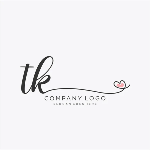 Початковий Дизайн Логотипу Почерку Колом Дизайн Beautyful Логотип Ручної Роботи — стоковий вектор