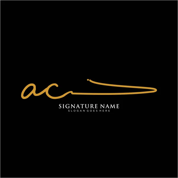 Initialen Handtekening Logo Handschrift Logo Vector Sjablonen Logo Voor Bedrijf — Stockvector