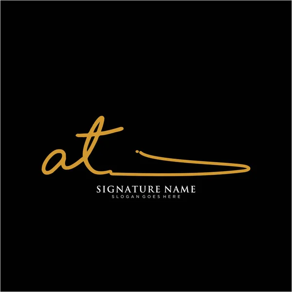 Logotipo Assinatura Iniciais Handwriting Modelos Vetor Logotipo Logotipo Para Negócios — Vetor de Stock