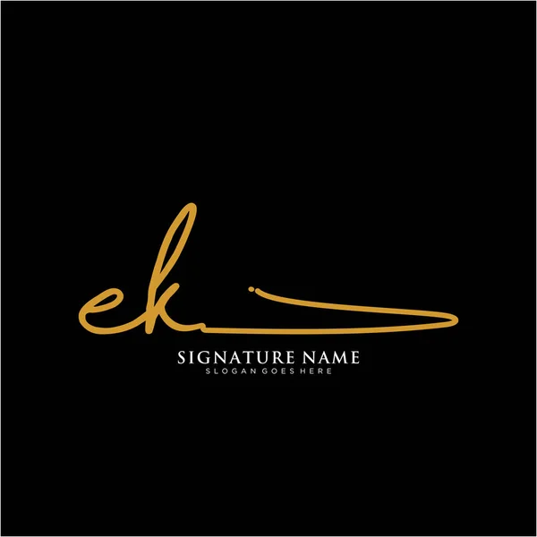 Initials Signature Logo Handwriting Logo Vector Templates Logo Business Beauty — Stock Vector