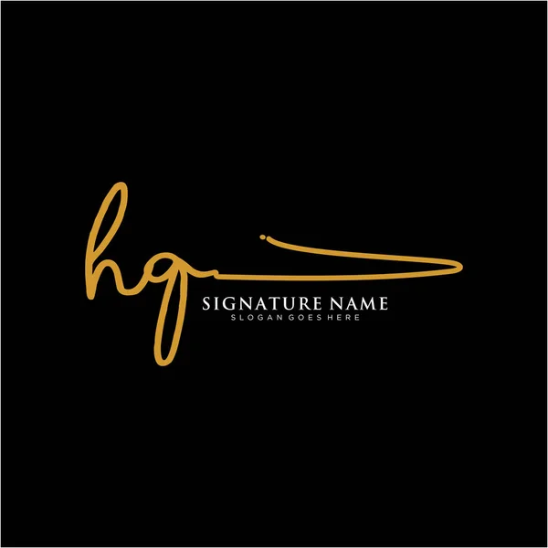 Firma Iniciales Logo Plantillas Vector Logotipo Escritura Mano Logotipo Para — Archivo Imágenes Vectoriales