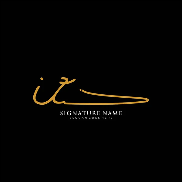 Logo Firma Sigle Modelli Vettoriali Logo Calligrafia Logo Affari Bellezza — Vettoriale Stock