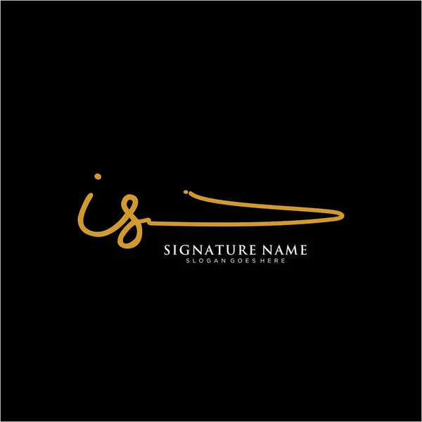 イニシャルのロゴです 手書きロゴベクトルテンプレート ビジネス 美しさ ファッション 署名のためのロゴ — ストックベクタ