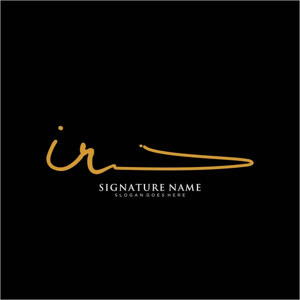 イニシャルの署名ロゴ 手書きロゴベクトルテンプレート ビジネス 美しさ ファッション 署名のためのロゴ — ストックベクタ