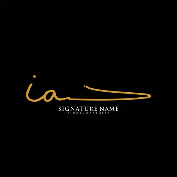 Signature Des Initiales Logo Modèles Logo Vectoriel Écriture Logo Pour — Image vectorielle