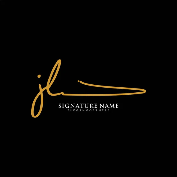 Logo Firma Iniziali Modelli Vettoriali Logo Calligrafia Logo Affari Bellezza — Vettoriale Stock