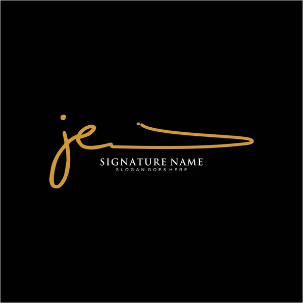 Logo Signature Jeinitials Modèles Logo Vectoriel Écriture Logo Pour Entreprise — Image vectorielle