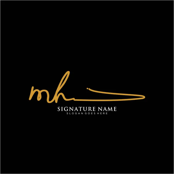 Initialen Signatur Logo Handschrift Logo Vektorvorlagen Logo Für Unternehmen Schönheit — Stockvektor