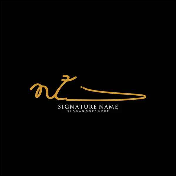 Initialen Handtekening Logo Handschrift Logo Vector Sjablonen Logo Voor Bedrijf — Stockvector