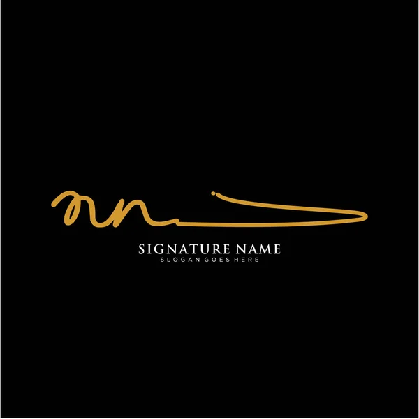 Initials Signature Logo Handwriting Logo Vector Templates Logo Business Beauty — Stock Vector