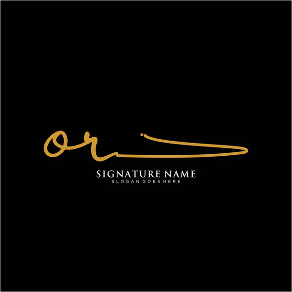 またはイニシャルの署名ロゴ 手書きロゴベクトルテンプレート ビジネス 美しさ ファッション 署名のためのロゴ — ストックベクタ