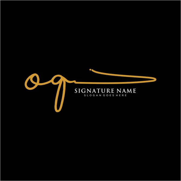 Initialen Handtekening Logo Handschrift Logo Vector Sjablonen Logo Voor Bedrijf — Stockvector