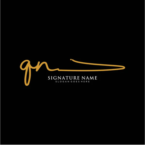 Initials Signature Logo Handwriting Logo Vector Templates Logo Business Beauty — Stock Vector