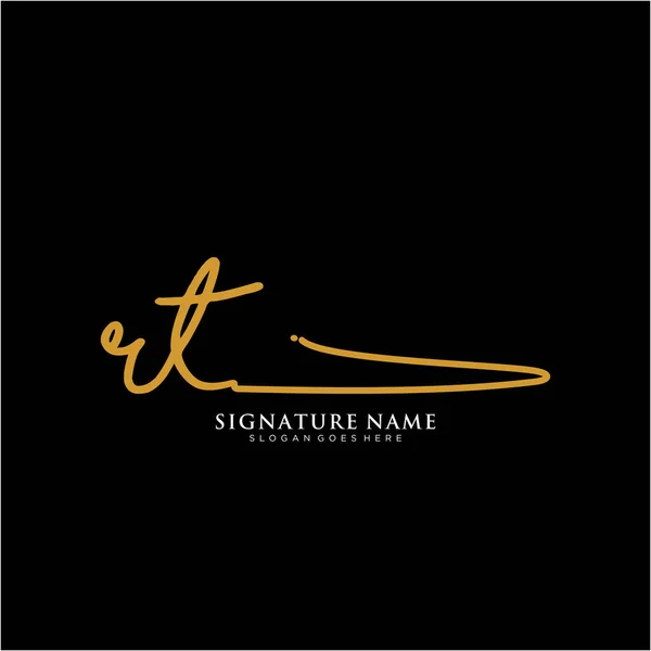 Initials Signature Logo Handwriting Logo Vector Templates Logo Business Beauty — Stock Vector