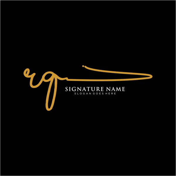 Initialen Handtekening Logo Handschrift Logo Vector Sjablonen Logo Voor Bedrijf — Stockvector