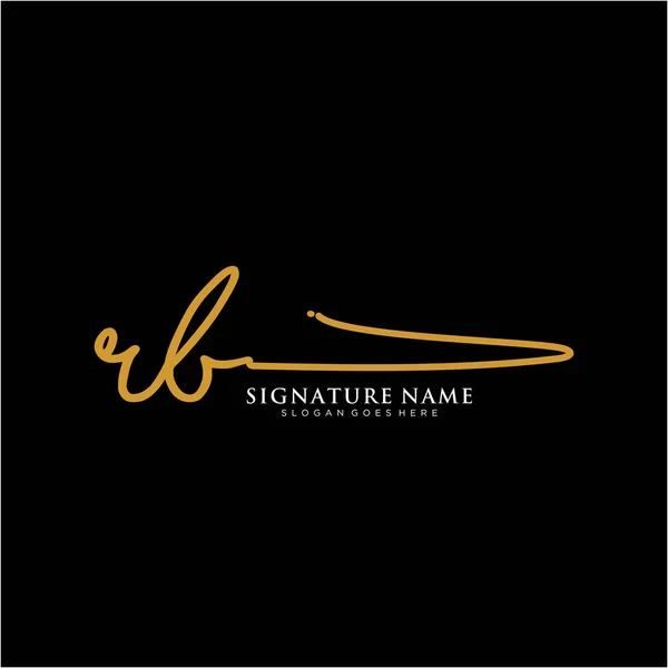 Initials Signature Logo Handwriting Logo Vector Templates Logo Business Beauty — Stock Vector