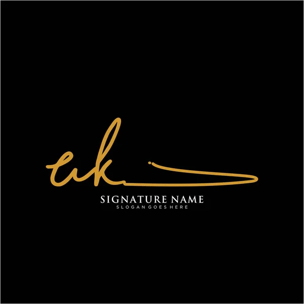 英国のイニシャル署名ロゴ 手書きロゴベクトルテンプレート ビジネス 美しさ ファッション 署名のためのロゴ — ストックベクタ