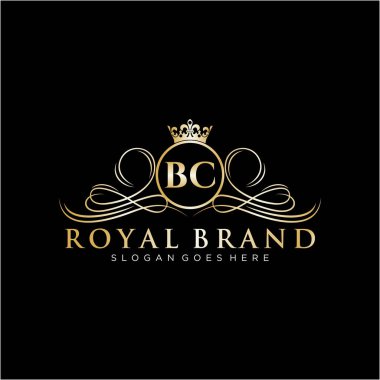 BC Letter Initial Luxurious Brand Logo Template. clipart