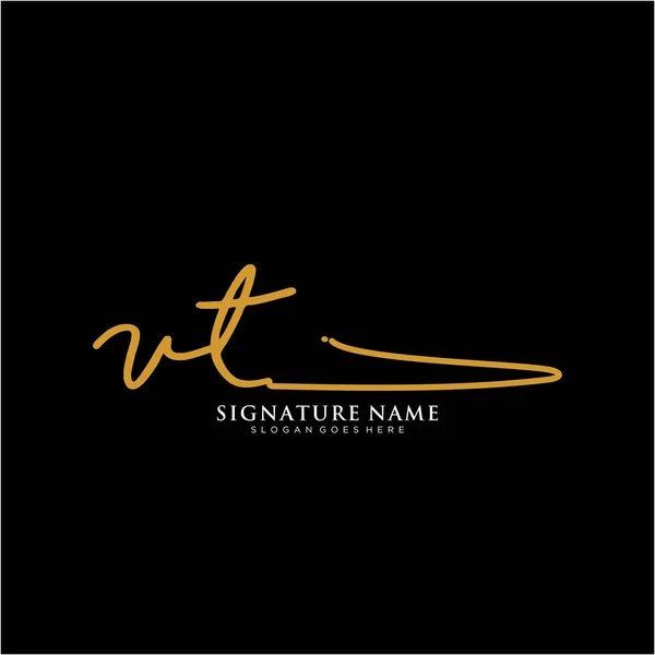 Logotipo Assinatura Iniciais Handwriting Modelos Vetor Logotipo Logotipo Para Negócios —  Vetores de Stock