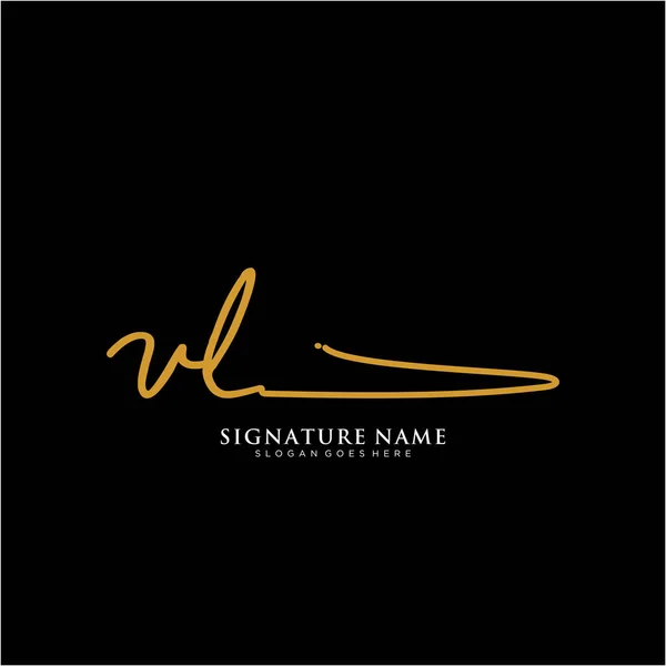 Initials Signature Logo Handwriting Logo Vector Templates Logo Business Beauty — Stock Vector