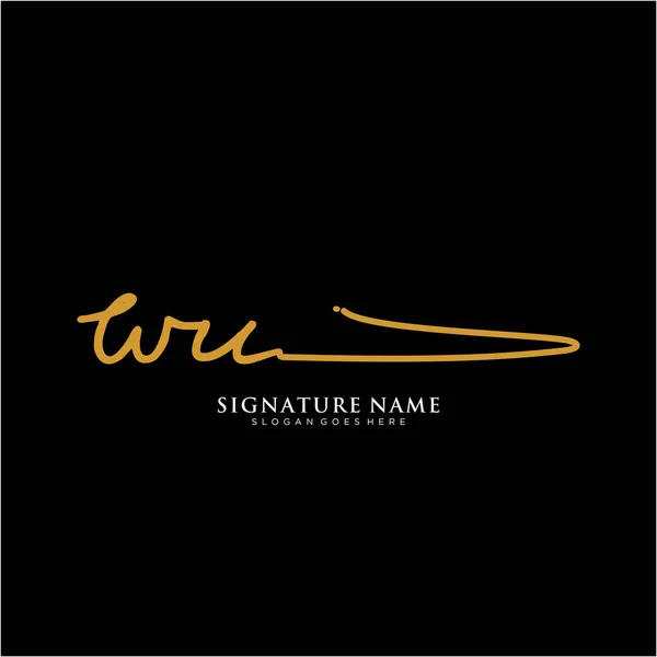 Initials Signature Logo Handwriting Logo Vector Templates Logo Business Beauty — Stock Vector