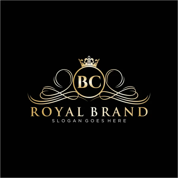 Letter Initial Luxurious Brand Logo Template — Stock Vector