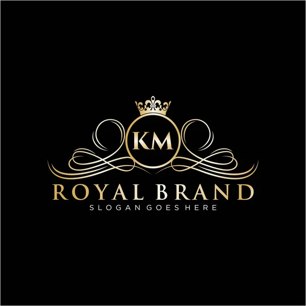 Letter Initial Luxurious Brand Logo Template — Stock Vector