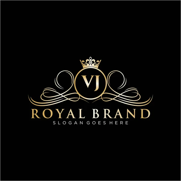 Letter Initial Luxurious Brand Logo Template — Stock Vector