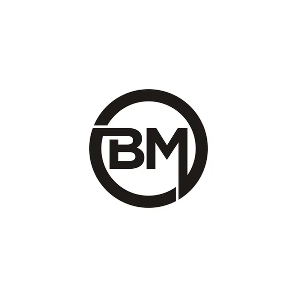 BM Logo monogram letter with shield and slice style design