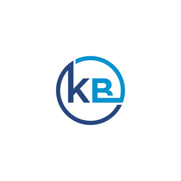Kbレターロゴアイコンデザインテンプレート要素 — ストックベクタ