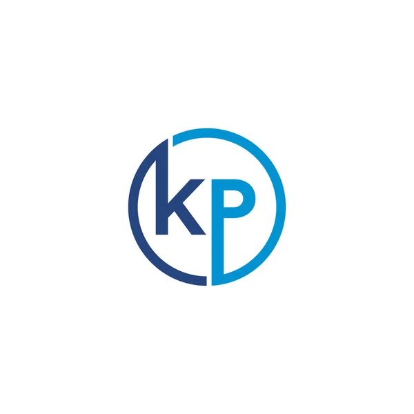 Kpレターロゴアイコンデザインテンプレート要素 — ストックベクタ