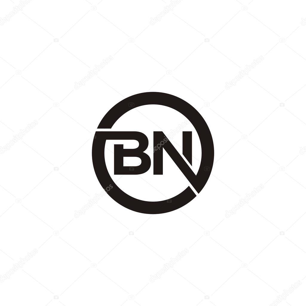 BN Letter logo icon design template elements