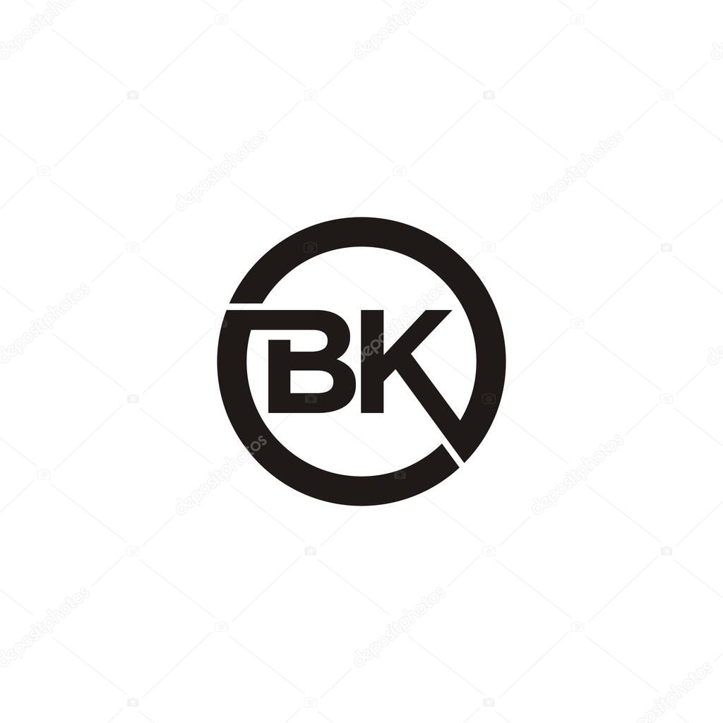 BK Letter logo icon design template elements