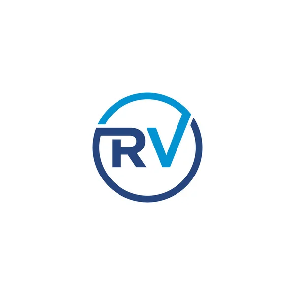 Rvletter Logo Ikon Design Mall Element — Stock vektor