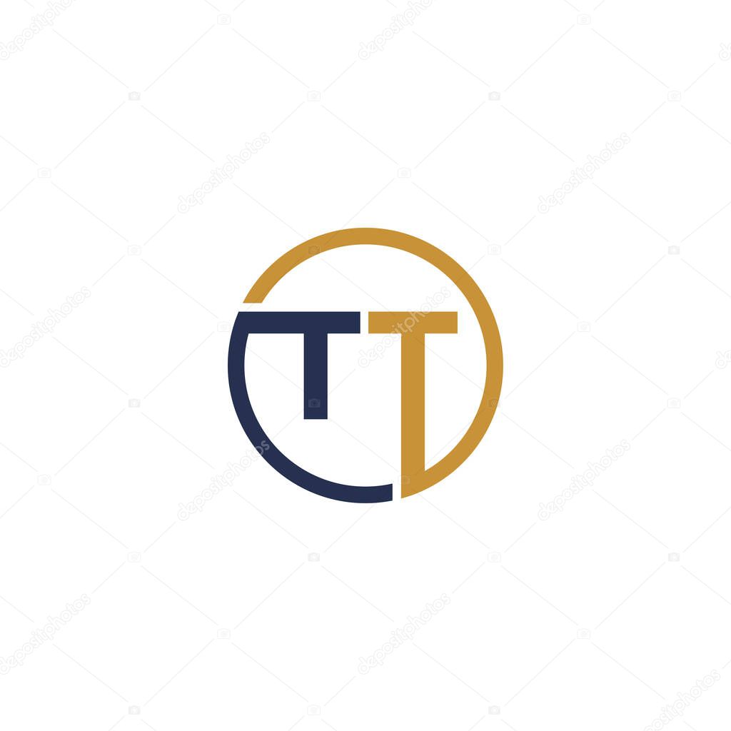 TT Letter logo icon design template elements